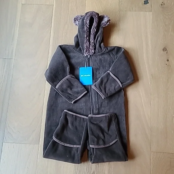 Columbia Cozy Brown Kids Footie - Picture 4 of 4